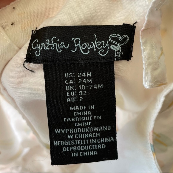 CYNTHIA ROWLEY WHITE ICE CREAM GRAPHIC PRINT ROMPER ONE PIECE SIZE 24 MONTHS - Picture 6 of 6